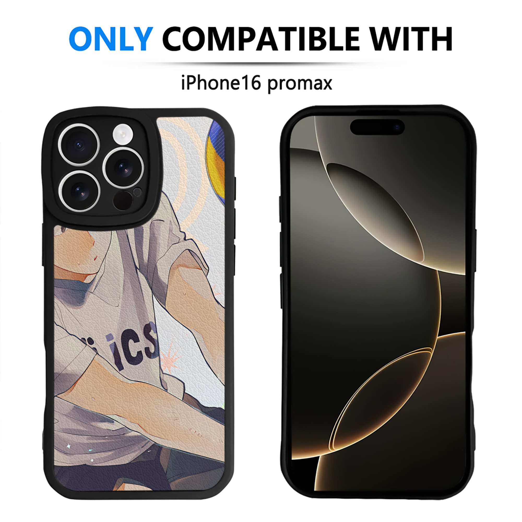 （画像用） ハイキュー!! Haikyu!! 【iPhone 16シリーズ対応】シリコンスマホケース（レザー調） 材質：シリコン